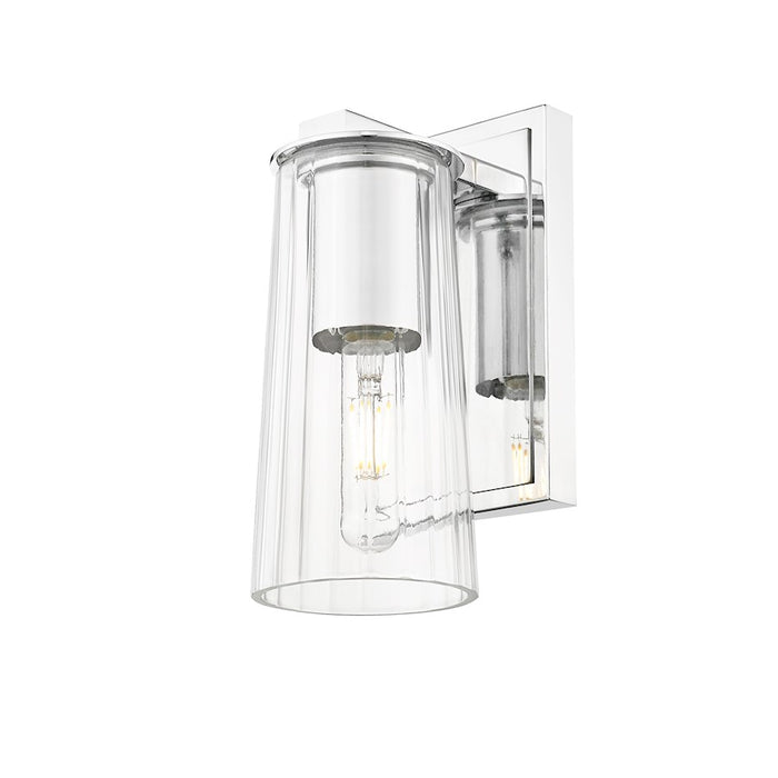 Z-Lite Titus 1 Light 4.5" Wall Sconce, Chrome/Clear