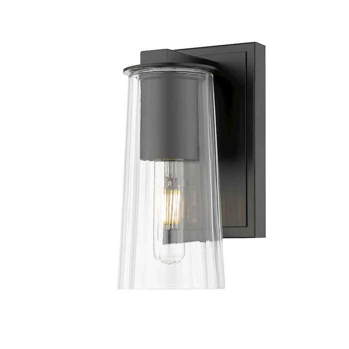 Z-Lite Titus 1 Light 4.5" Wall Sconce, Matte Black/Clear - 826-1S-MB