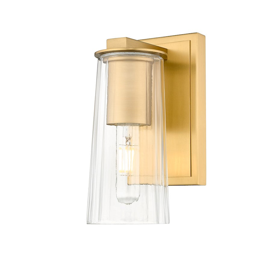 Z-Lite Titus 1 Light 4.5" Wall Sconce, Modern Gold/Clear - 826-1S-MGLD