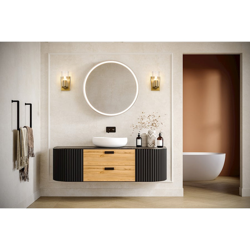 Z-Lite Titus 1 Light 4.5" Wall Sconce, Modern Gold/Clear