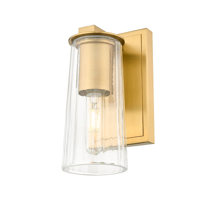 Z-Lite Titus 1 Light 4.5" Wall Sconce, Modern Gold/Clear