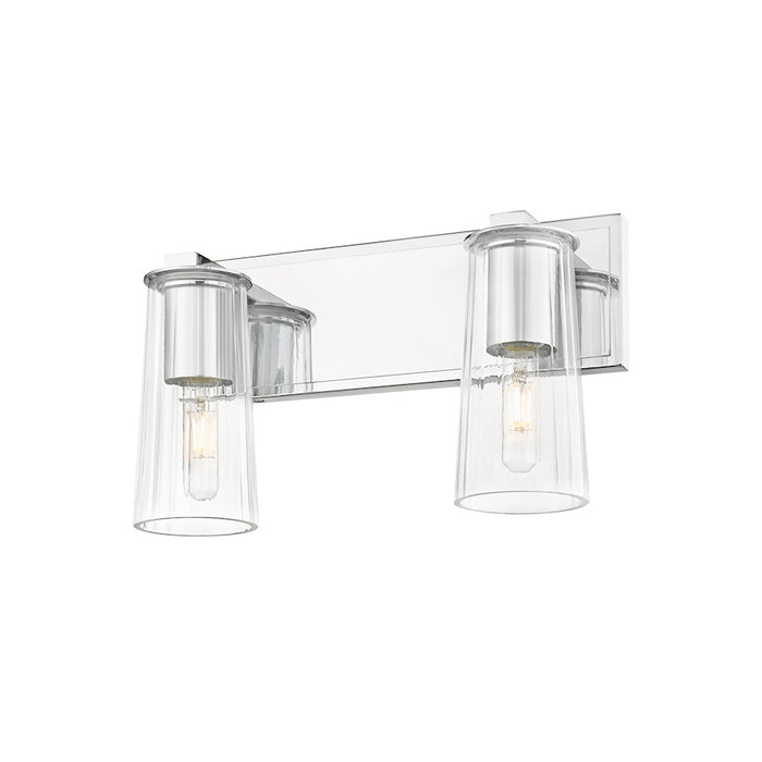 Z-Lite Titus 2 Light 16" Vanity, Chrome/Clear