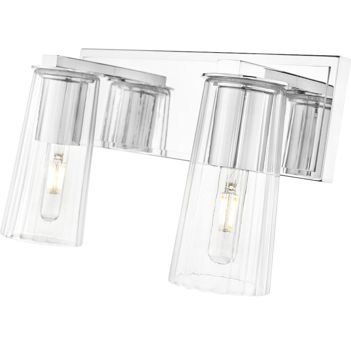 Z-Lite Titus 2 Light 16" Vanity, Chrome/Clear