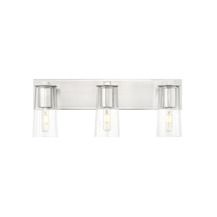 Z-Lite Titus 3 Light 24" Vanity, Brushed Nickel/Clear