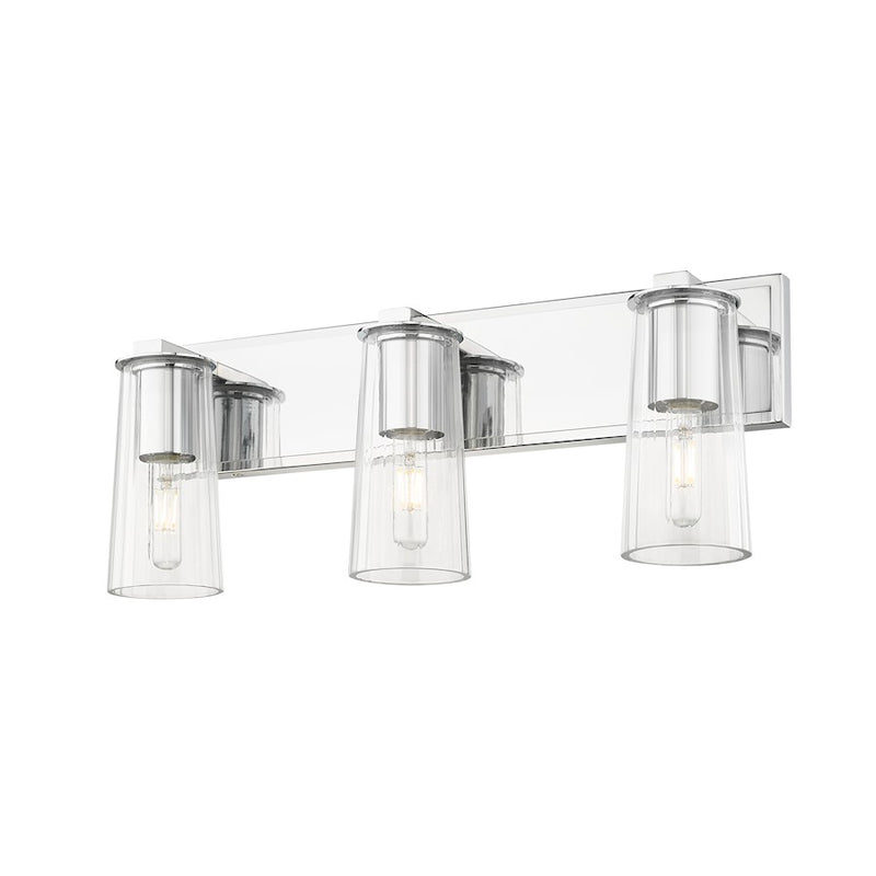 Z-Lite Titus 3 Light 24" Vanity, Chrome/Clear