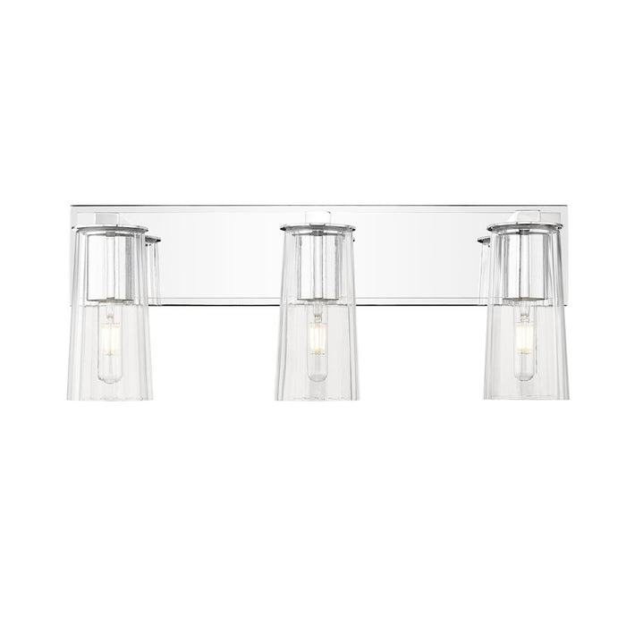 Z-Lite Titus 3 Light 24" Vanity, Chrome/Clear