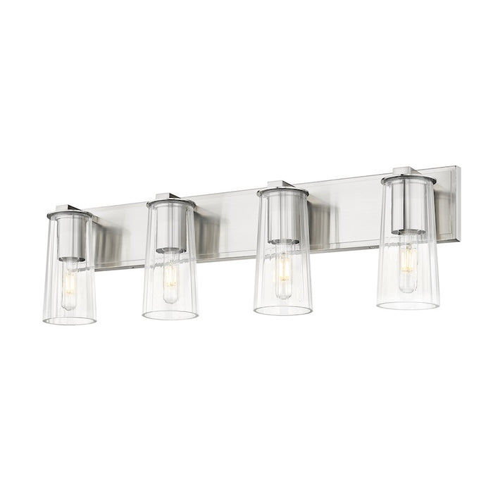 Z-Lite Titus 4 Light 32" Vanity, Brushed Nickel/Clear