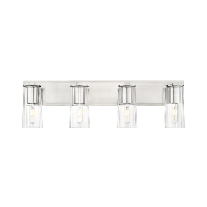 Z-Lite Titus 4 Light 32" Vanity, Brushed Nickel/Clear