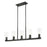 Z-Lite Titus 5 Light 5" Linear Chandelier, Matte Black/Clear