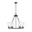 Z-Lite Titus 6 Light 26" Chandelier, Matte Black/Clear - 826-6MB