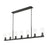 Z-Lite Titus 7 Light 5" Linear Chandelier, Matte Black/Clear