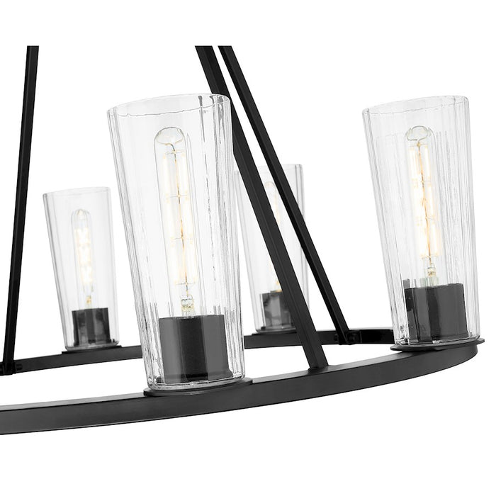 Z-Lite Titus 8 Light 33" Chandelier, Matte Black/Clear