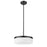 Z-Lite Renaud 1 Light 13" Pendant, Matte Black/Feathered White