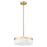 Z-Lite Renaud 1 Light 13" Pendant, Modern Gold/Feathered White