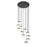 Z-Lite Renaud 11Lt Chandelier, Matte Black/Feathered White