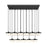 Z-Lite Renaud 17Lt Linear Chandelier, Black/Feathered White