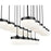 Z-Lite Renaud 17Lt Linear Chandelier, Black/Feathered White