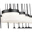 Z-Lite Renaud 23Lt Linear Chandelier, Black/Feathered White
