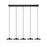 Z-Lite Renaud 5Lt Linear Chandelier, Black/Feathered White