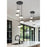 Z-Lite Renaud 5 Light Chandelier, Matte Black/Feathered White