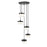 Z-Lite Renaud 5 Light Chandelier, Matte Black/Feathered White
