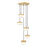 Z-Lite Renaud 5Lt Chandelier, Modern Gold/Feathered White