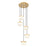 Z-Lite Renaud 5Lt Chandelier, Modern Gold/Feathered White