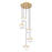 Z-Lite Renaud 5Lt Chandelier, Modern Gold/Feathered White