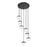 Z-Lite Renaud 7 Light Chandelier, Matte Black/Feathered White