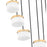 Z-Lite Renaud 7Lt Chandelier, Modern Gold/Feathered White
