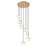 Z-Lite Renaud 7Lt Chandelier, Modern Gold/Feathered White