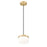 Z-Lite Renaud 1 Light 7" Pendant, Modern Gold/Feathered White