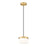 Z-Lite Renaud 1 Light 7" Pendant, Modern Gold/Feathered White