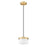 Z-Lite Renaud 1 Light 7" Pendant, Modern Gold/Feathered White