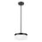 Z-Lite Renaud 1 Light 9" Pendant, Matte Black/Feathered White