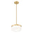 Z-Lite Renaud 1 Light 9" Pendant, Modern Gold/Feathered White