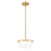 Z-Lite Renaud 1 Light 9" Pendant, Modern Gold/Feathered White