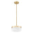 Z-Lite Renaud 1 Light 9" Pendant, Modern Gold/Feathered White