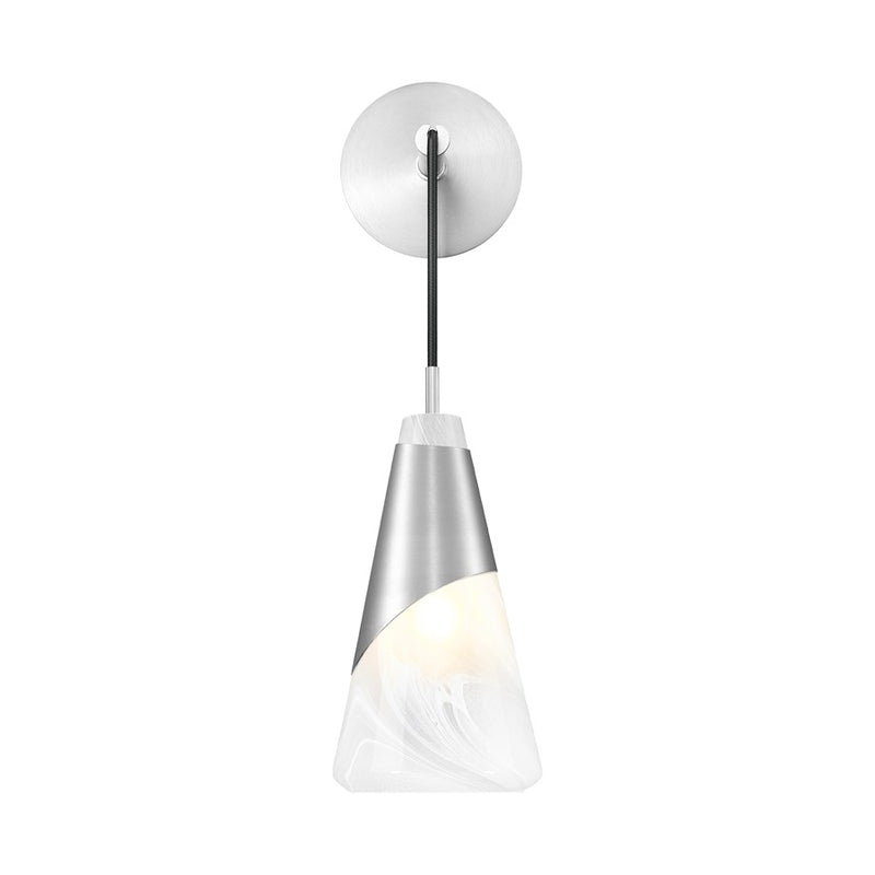 Z-Lite Aimie 1 Light Wall Sconce, Brushed Nickel/White Swirl