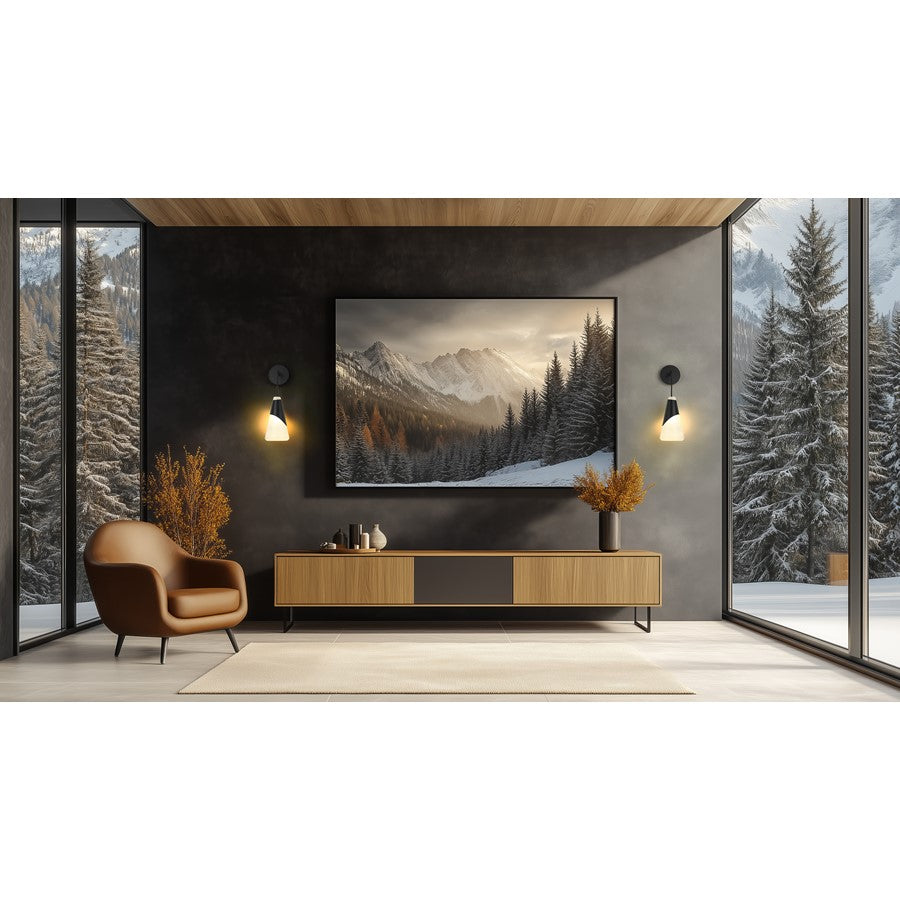 Z-Lite Aimie 1 Light Wall Sconce, Matte Black/White Swirl