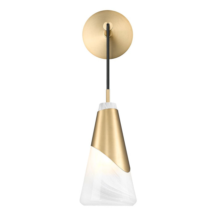 Z-Lite Aimie 1 Light Wall Sconce, Modern Gold/White Swirl