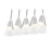 Z-Lite Aimie 5Lt 42" Linear Chandelier, Brushed Nickel/White Swirl