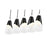 Z-Lite Aimie 5Lt 42" Linear Chandelier, Matte Black/White Swirl