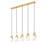 Z-Lite Aimie 5Lt 42" Linear Chandelier, Modern Gold/White Swirl