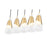Z-Lite Aimie 5Lt 42" Linear Chandelier, Modern Gold/White Swirl