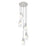 Z-Lite Aimie 5 Light Round Chandelier, Brushed Nickel/White Swirl