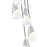 Z-Lite Aimie 5 Light Round Chandelier, Brushed Nickel/White Swirl