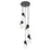 Z-Lite Aimie 5 Light Round Chandelier, Matte Black/White Swirl