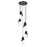 Z-Lite Aimie 5 Light Round Chandelier, Matte Black/White Swirl