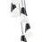 Z-Lite Aimie 5 Light Round Chandelier, Matte Black/White Swirl